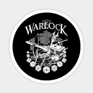 RPG Class Series: Warlock - White Version Magnet